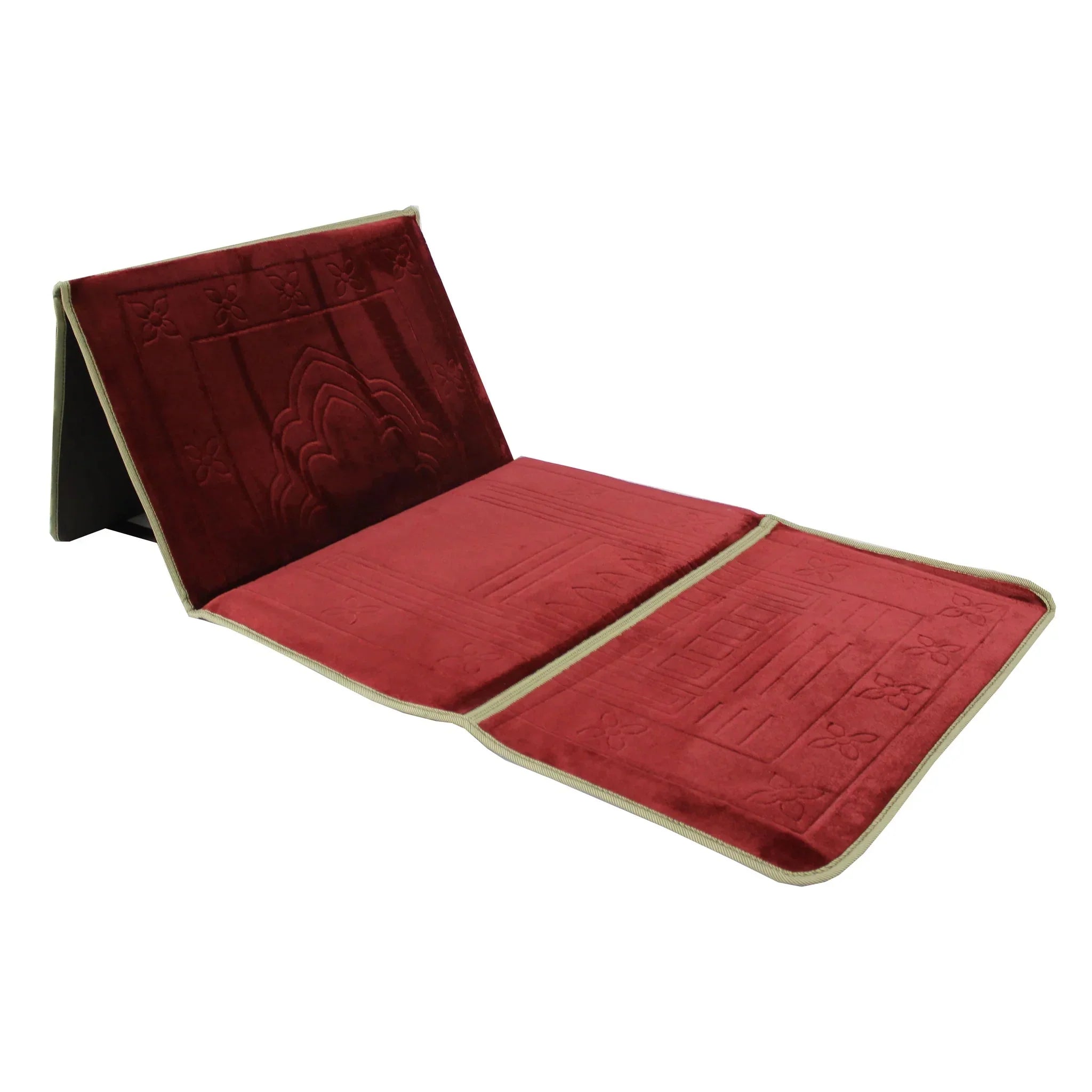 Foldable Prayer Mat with Back Support -Red – HilalFul - UAE Store