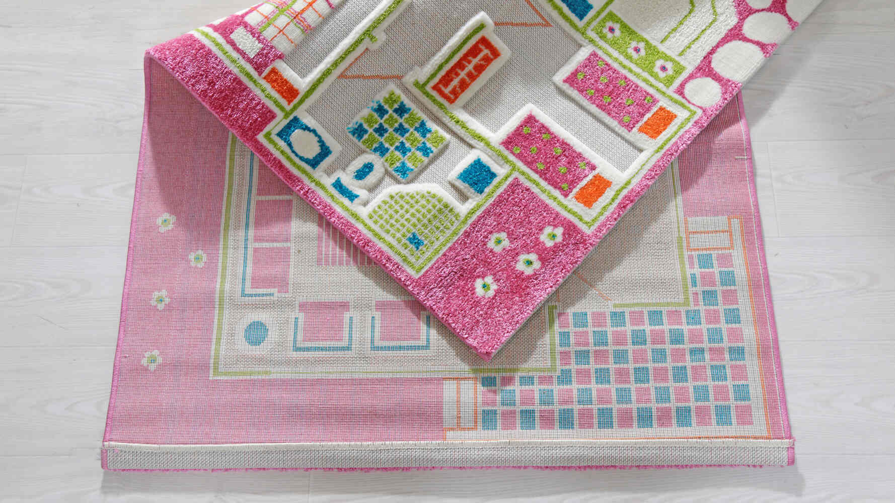 IVI 3D Playhouse Pink Design Carpet