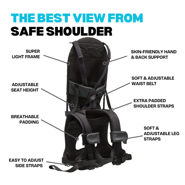 MiniMeis G5 Lightweight Child Shoulder Carrier - Black Premium