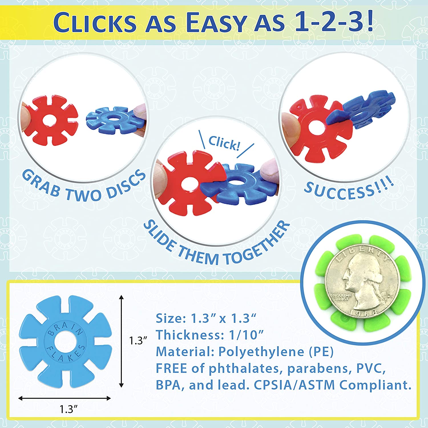 Brain Flakes Tube-Go - Wheels & Axles (8 Sets)