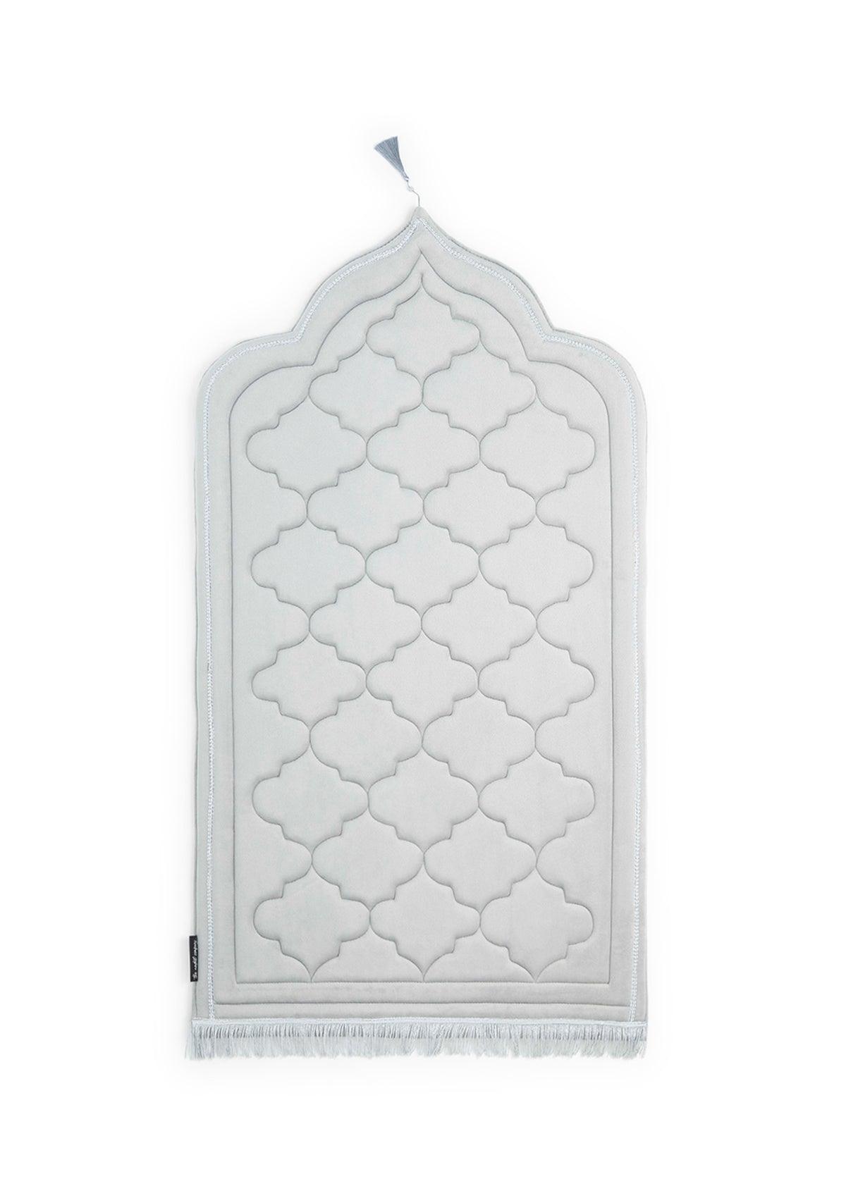 Velvet Foam Prayer Mat - Silver Grey