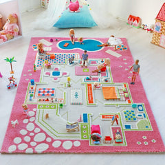 Tapis design rose Playhouse IVI 3D