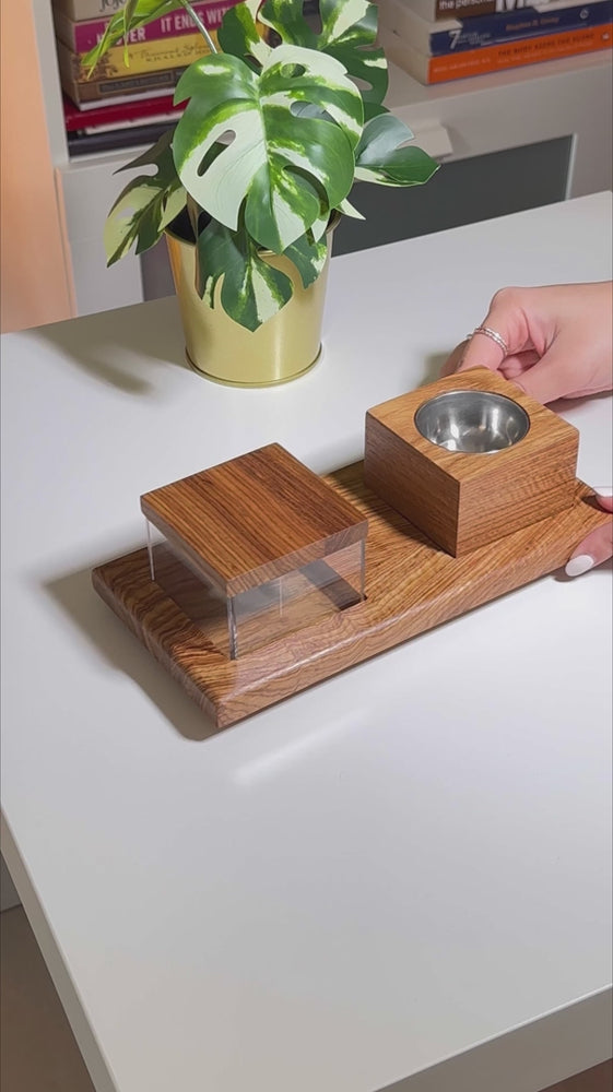 
                      
                        Load and play video in Gallery viewer, Wooden Incense Burner Tray Set
                      
                    